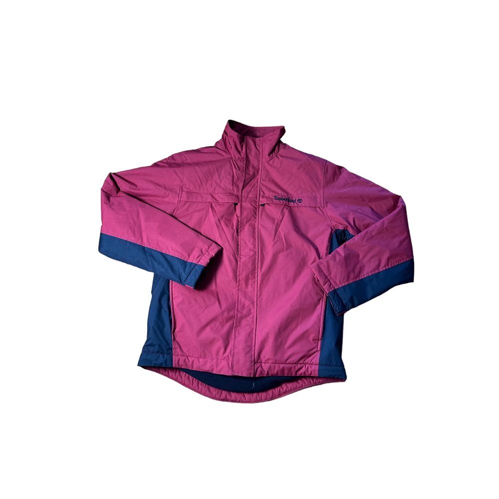 Timberland red & Navy Outdoor lined Jacket Zip-Up‎ size small petite